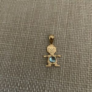 14k gold boy pendant
